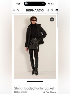 Bernardo Black Puffer Coat